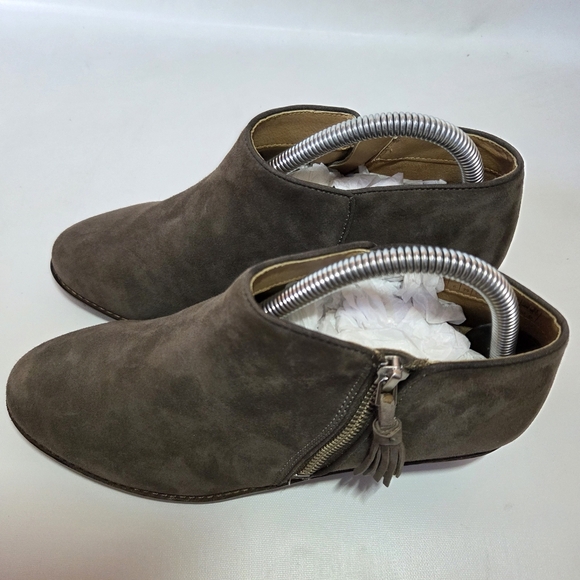 Vionic Women's Serena Leather Boho Casual Ankle Moto Biker Boot In Dark Green 8 - Picture 6 of 15